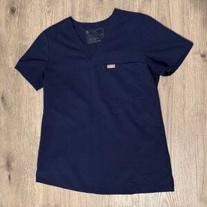 Figs Technical Collection Navy Blue Women’s Catarina Scrub Top Size XS